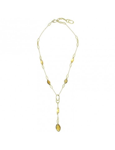 Chimento Woman's Necklace - Marquise in Yellow Gold and Citrine Quartz 45 cm - 0