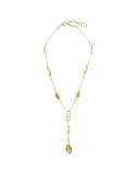 Chimento Woman's Necklace - Marquise in Yellow Gold and Citrine Quartz 45 cm - 0