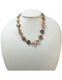 Della Rovere Woman's Necklace - in 925% Rosé Silver with Smoky Quartz - 0