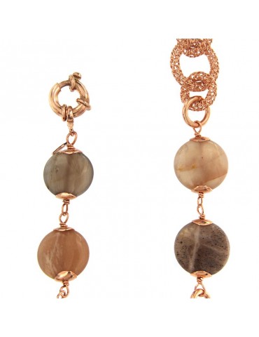 Collana Della Rovere - in Argento 925% Rosè con Quarzo Fumè - DR219 2