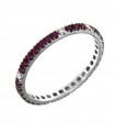 Picca Veretta Ring with White Diamonds and Rubies for Women - 0