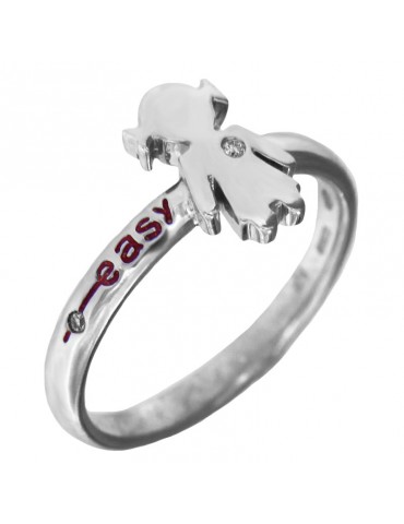 Anello Crivelli Donna - Bimba - Oro Bianco 18 carati - Diamanti Naturali