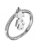Anello Crivelli Donna - Bimba - Oro Bianco 18 carati - Diamanti Naturali