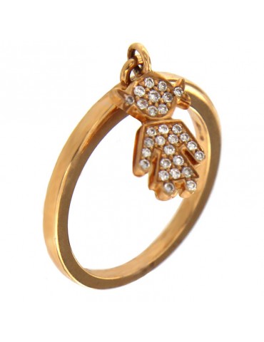 Anello Crivelli Donna - Bimba - Oro Rosa 18 carati - Diamanti Naturali