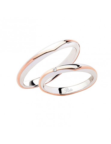 Fede Polello in oro rosa e oro bianco da uomo - 0