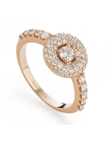 Buonocore Woman's Ring - Forever 2.0 in Rose Gold with Natural Diamonds - 0