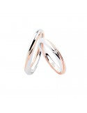 Polello wedding ring in rose gold and white gold for woman - 0