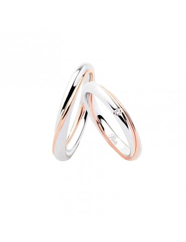 Fede Polello in oro rosa e oro bianco da uomo - 0