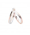 Polello wedding ring in rose gold and white gold for man - 0