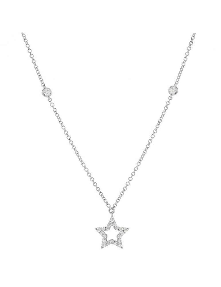 Collana Buonocore - Oro Bianco - Stella - Diamanti Bianchi - 551C01DW