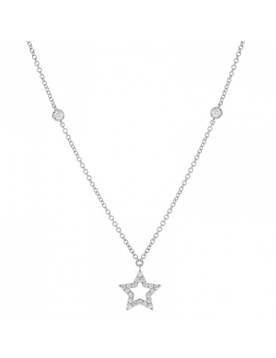 Collana Buonocore - Oro Bianco - Stella - Diamanti Bianchi - 551C01DW
