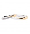 Polello wedding ring in yellow gold and white gold for woman - 0