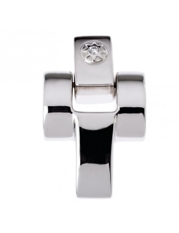 Chimento Rood Pendant - Tradition Gold in 18k White Gold with Natural Diamond - 0