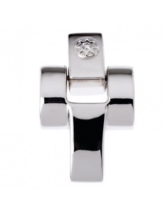 Pendente Chimento Croce - in Oro Bianco - Diamante - 1C01731ZB5000