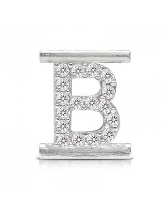 Charm Letter B Component for Eleonora Giordani Bracelet - in Silver 925 - 0