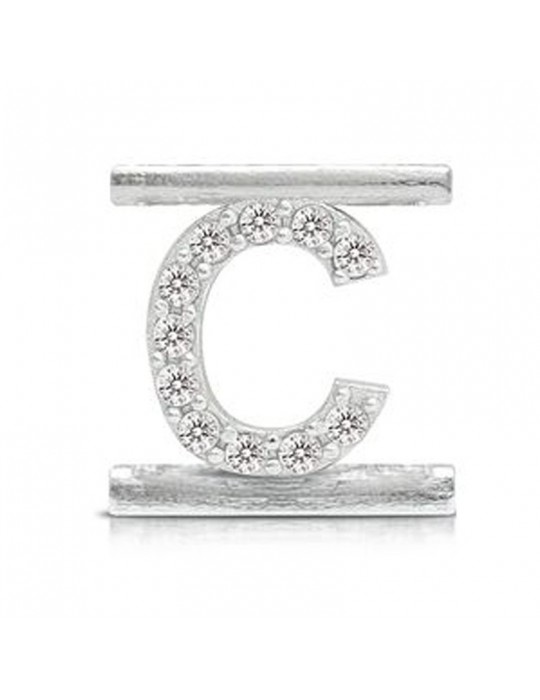 Charm Letter C Component for Eleonora Giordani Bracelet - in Silver 925 - 0