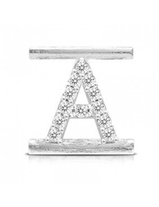 Charm Component for Eleonora Giordani Bracelet - in 925% Silver Letter A - 0
