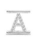 Charm Component for Eleonora Giordani Bracelet - in 925% Silver Letter A - 0