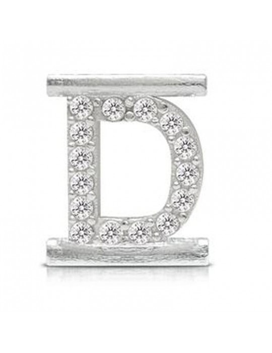 Charm Letter D Component for Eleonora Giordani Bracelet - in Silver 925 - 0