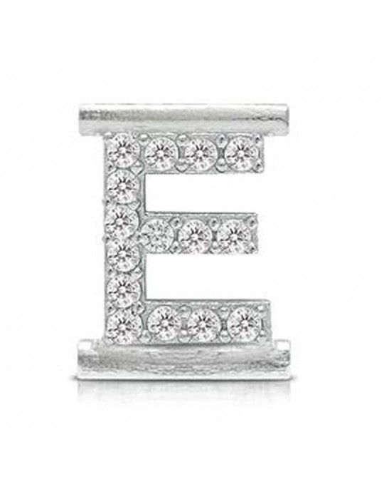 Charm Letter E Component for Eleonora Giordani Bracelet - in Silver 925 - 0