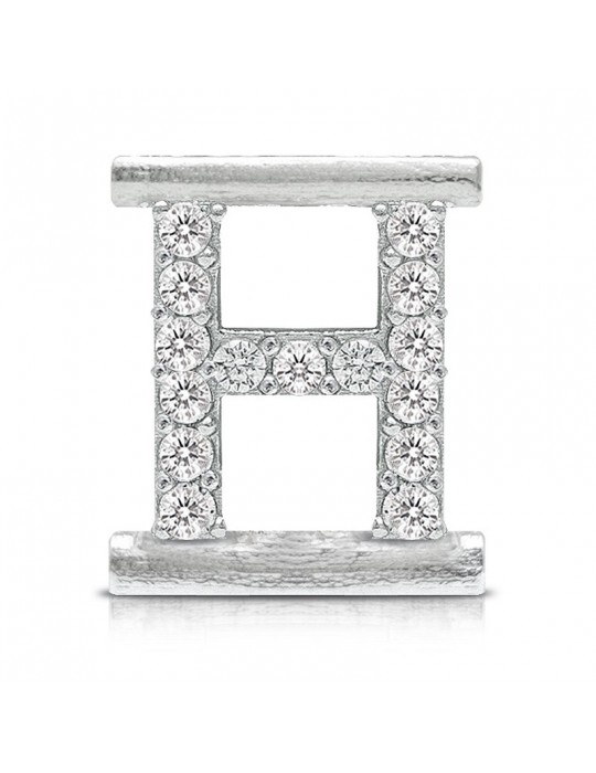 Charm Letter H Component for Eleonora Giordani Bracelet - in Silver 925 - 0