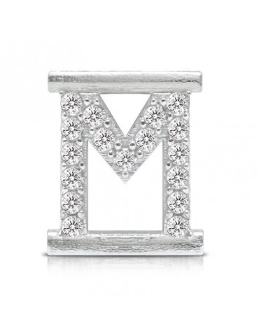 Charm Letter M Component for Eleonora Giordani Bracelet - in Silver 925 - 0