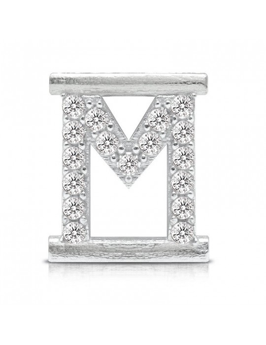 Charm Letter M Component for Eleonora Giordani Bracelet - in Silver 925 - 0
