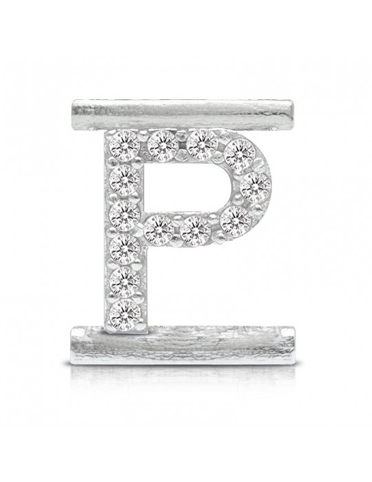 Charm Letter P Component for Eleonora Giordani Bracelet - in Silver 925 - 0