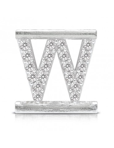 Charm Letter W Component for Eleonora Giordani Bracelet - in Silver 925 - 0