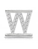 Charm Letter W Component for Eleonora Giordani Bracelet - in Silver 925 - 0