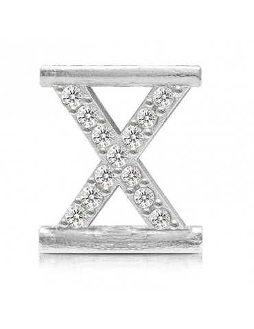 Charm Letter X Component for Eleonora Giordani Bracelet - in Silver 925 - 0