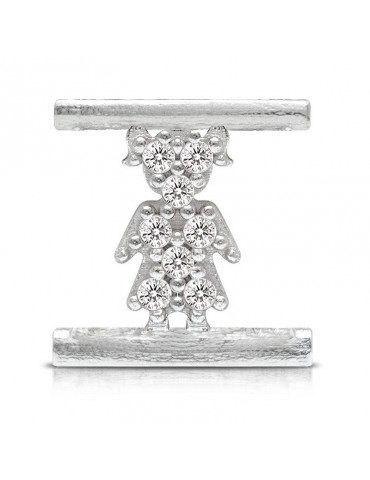 Charm Symbol Girl Component for Eleonora Giordani Bracelet - in Silver 925 - 0