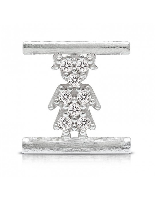 Charm Symbol Girl Component for Eleonora Giordani Bracelet - in Silver 925 - 0