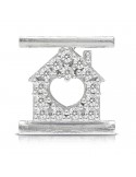 Charm House Heart Symbol Component for Eleonora Giordani Bracelet - in Silver 925 - 0