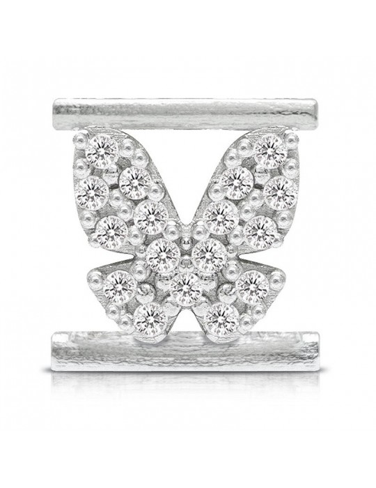 Charm Butterfly Symbol Component for Eleonora Giordani Bracelet - in Silver 925 - 0