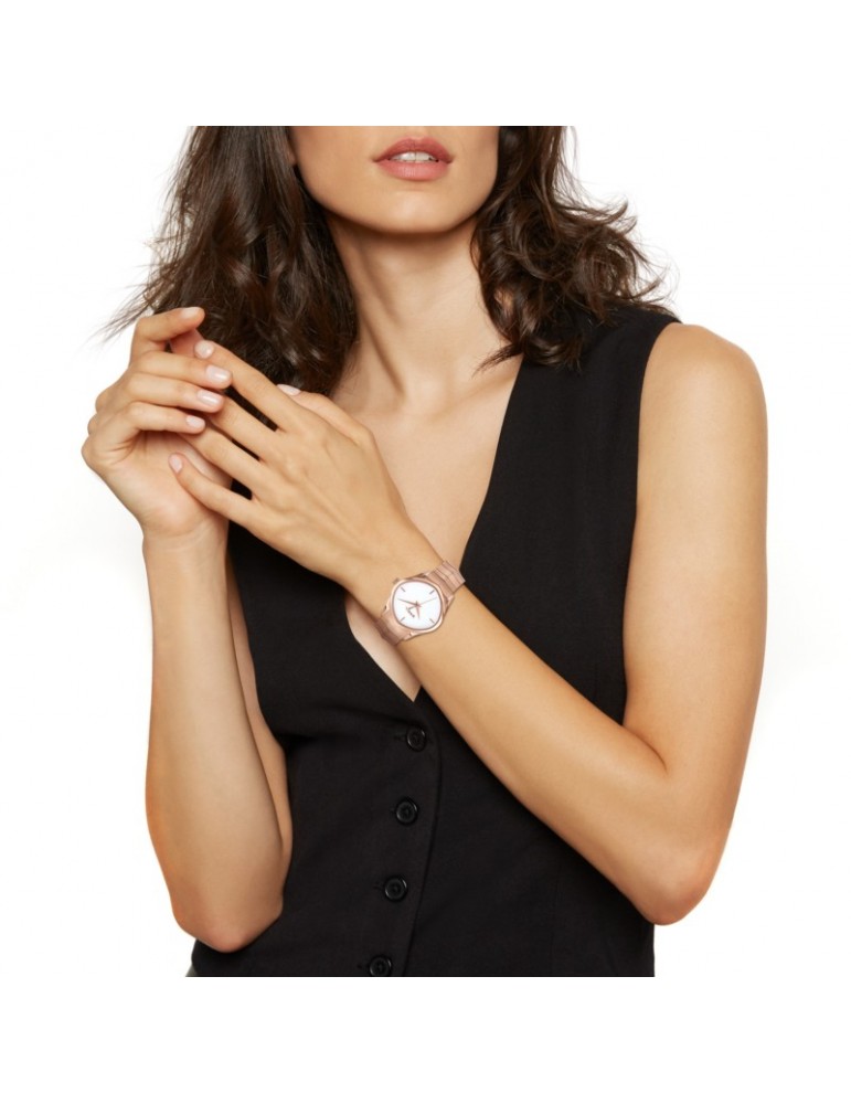 Orologio Breil - Sinuous Watches 32mm - Rose Gold Bianco - TW1904