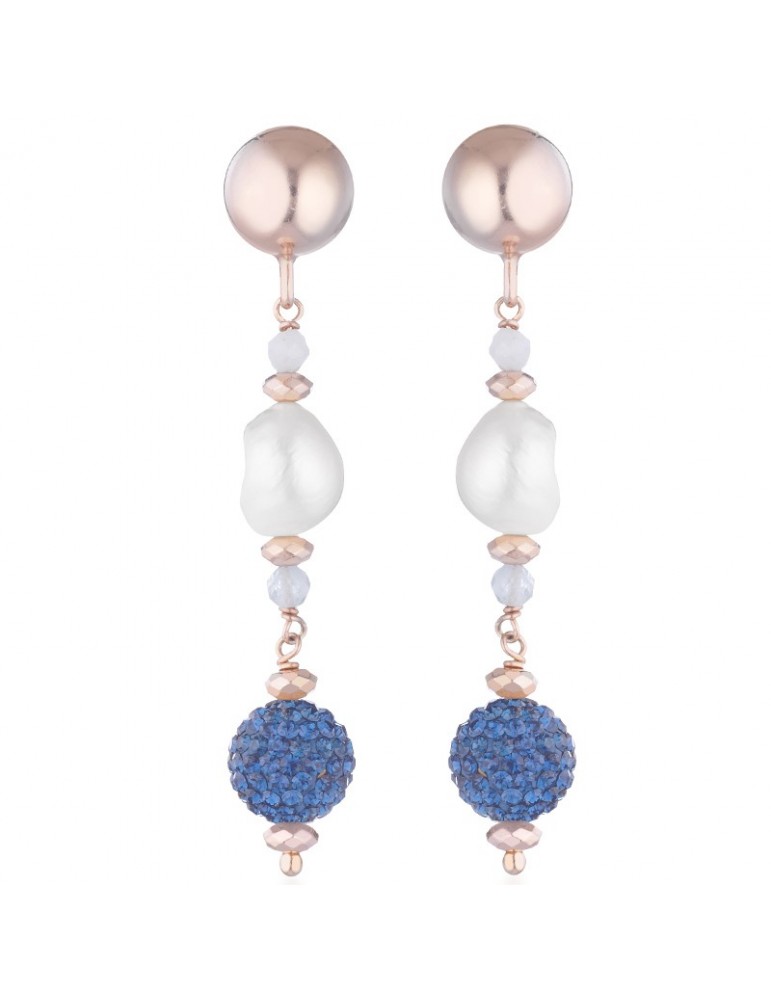 Orecchini Lelune Glamour - Perle - Agata - Argento 925% - LGEA362