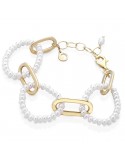 Bracciale Lelune Glamour - Perle - Catena - Argento - 17,5 cm -LGBR342