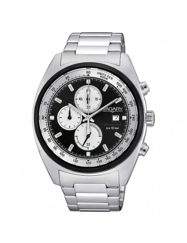 Orologio Vagary - Rockwell - Cronografo 42mm Nero - Bianco -VA1-315-53