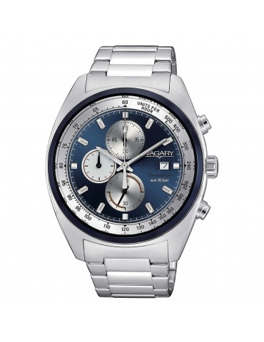 Orologio Vagary - Rockwell Cronografo 42mm Blu - Silver - VA1-315-71