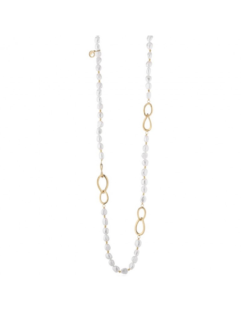 Collana Lelune Glamour - Perle - Elementi - Argento - 90 cm - LGNK343