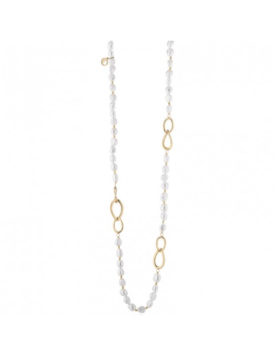 Collana Lelune Glamour - Perle - Elementi - Argento - 90 cm - LGNK343