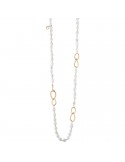 Collana Lelune Glamour - Perle - Elementi - Argento - 90 cm - LGNK343