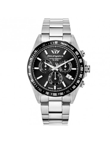 Orologio Philip Watch Uomo - Caribe 42mm Cronografo Nero - R8273607002