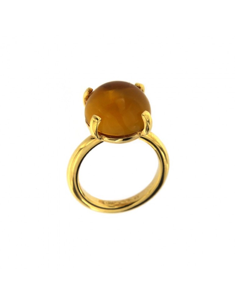ANELLO IN ORO E CRISTALLI GIALLO CITRINO LABRIOLA - 0
