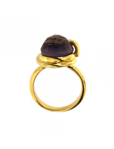 LABRIOLA GOLD RING WITH AMETHYST STONE - 0