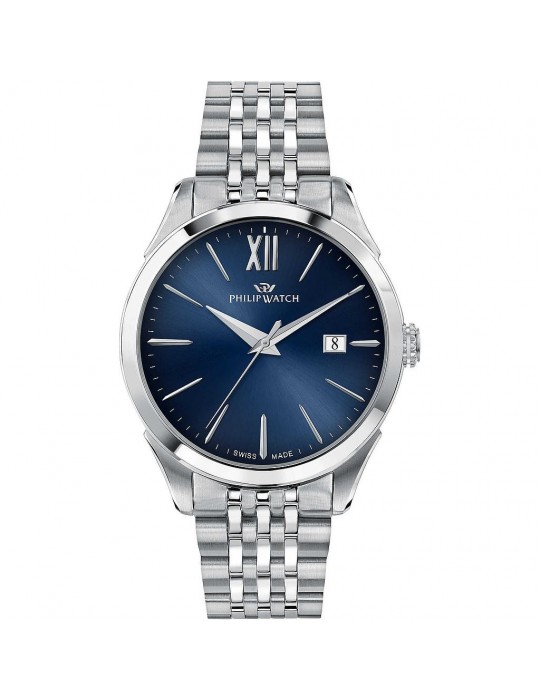 Philip Watch Watch Man - Rome Time and Date 41mm Blue - 0 Philip Watch Watch Man - Rome Time and Date 41mm Blue - 0