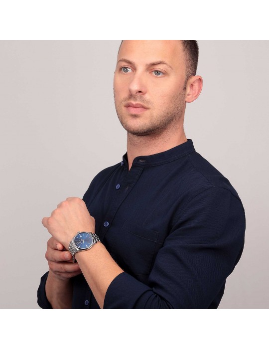 Philip Watch Watch Man - Rome Time and Date 41mm Blue - 0