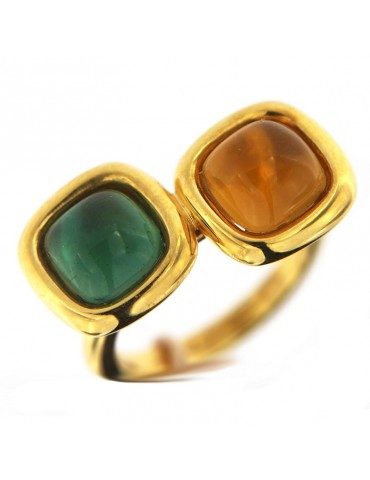 LABRIOLA GOLD RING WITH STONES - 0 2