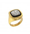 Labriola ring with Mother of Pearl and Letter M for Women - 0